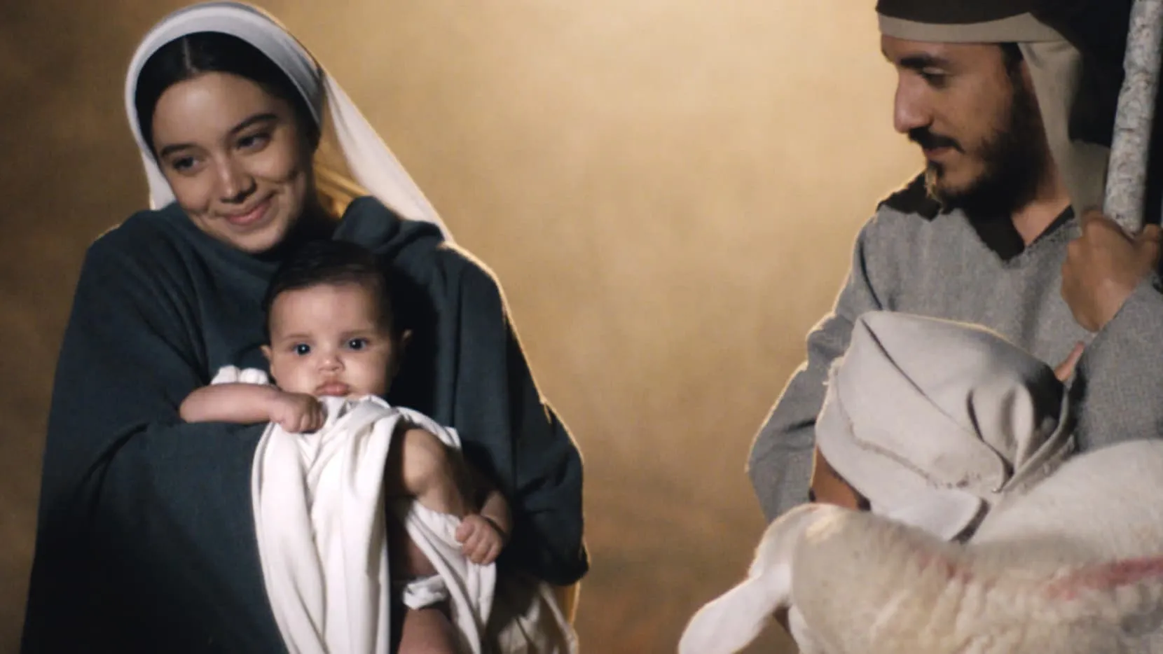 Jesus, Maria e José. Imagem divulgação do filme "O Último Chamado de Maria"